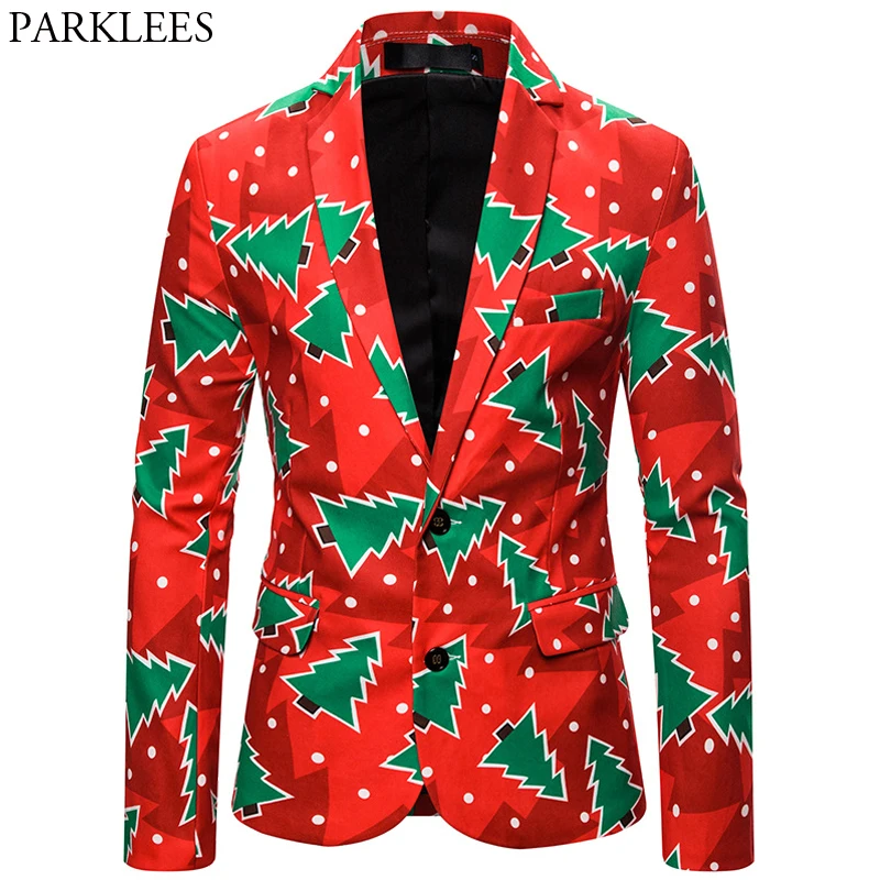 Мужской блейзер с 3D рождественской елкой мужские блейзеры для вечеринки