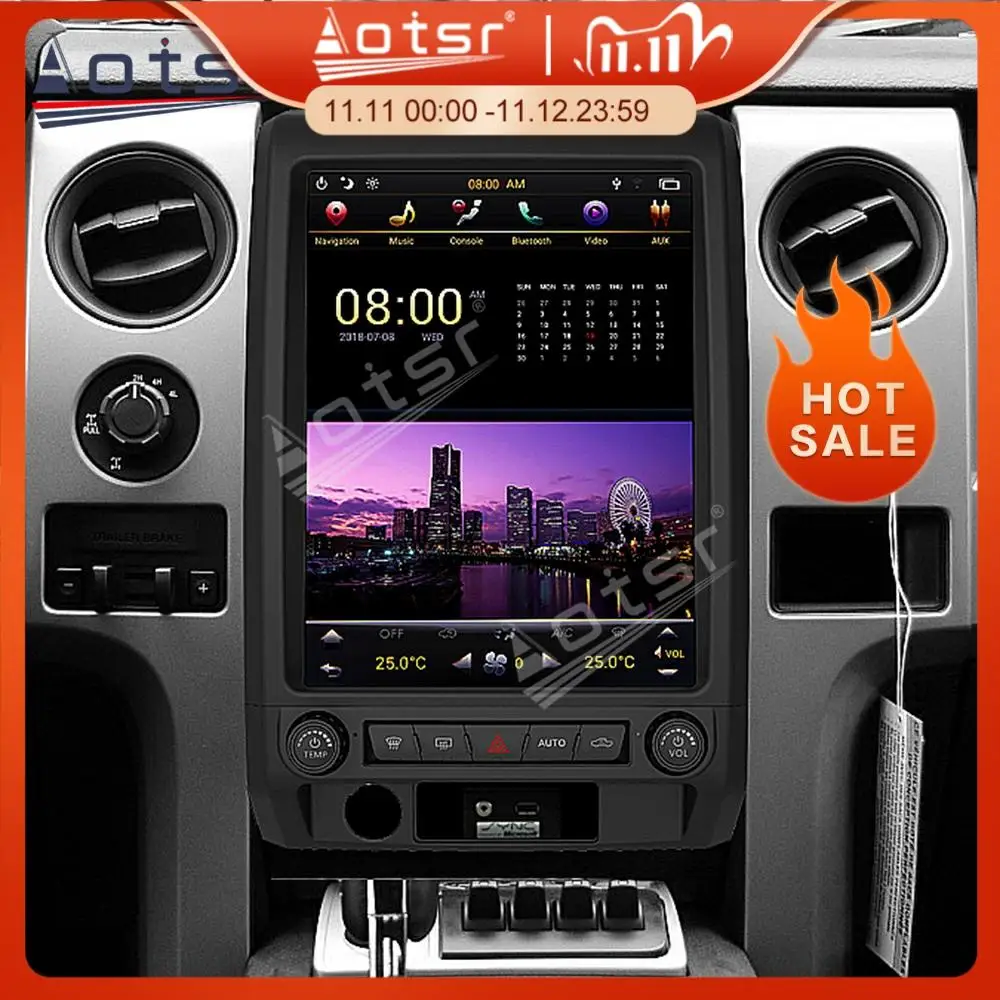 Tesla Head Unit For Ford Raptor F150 2009-2012 Android Radio Multimedia Player PX6 GPS Navigation Auto Stereo Audio Video 64GB | Автомобили