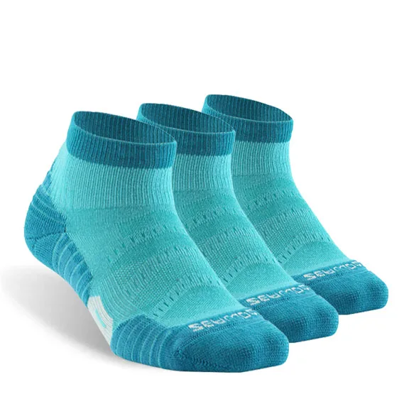3 pair blue Беговые носки, ZEALWOOD Мужские Женские антиблистерные носки для велоспорта спортивные носки для гольфа Антибактериальный увлажняющий, 1/3 пар - Цвет: 3 pair blue