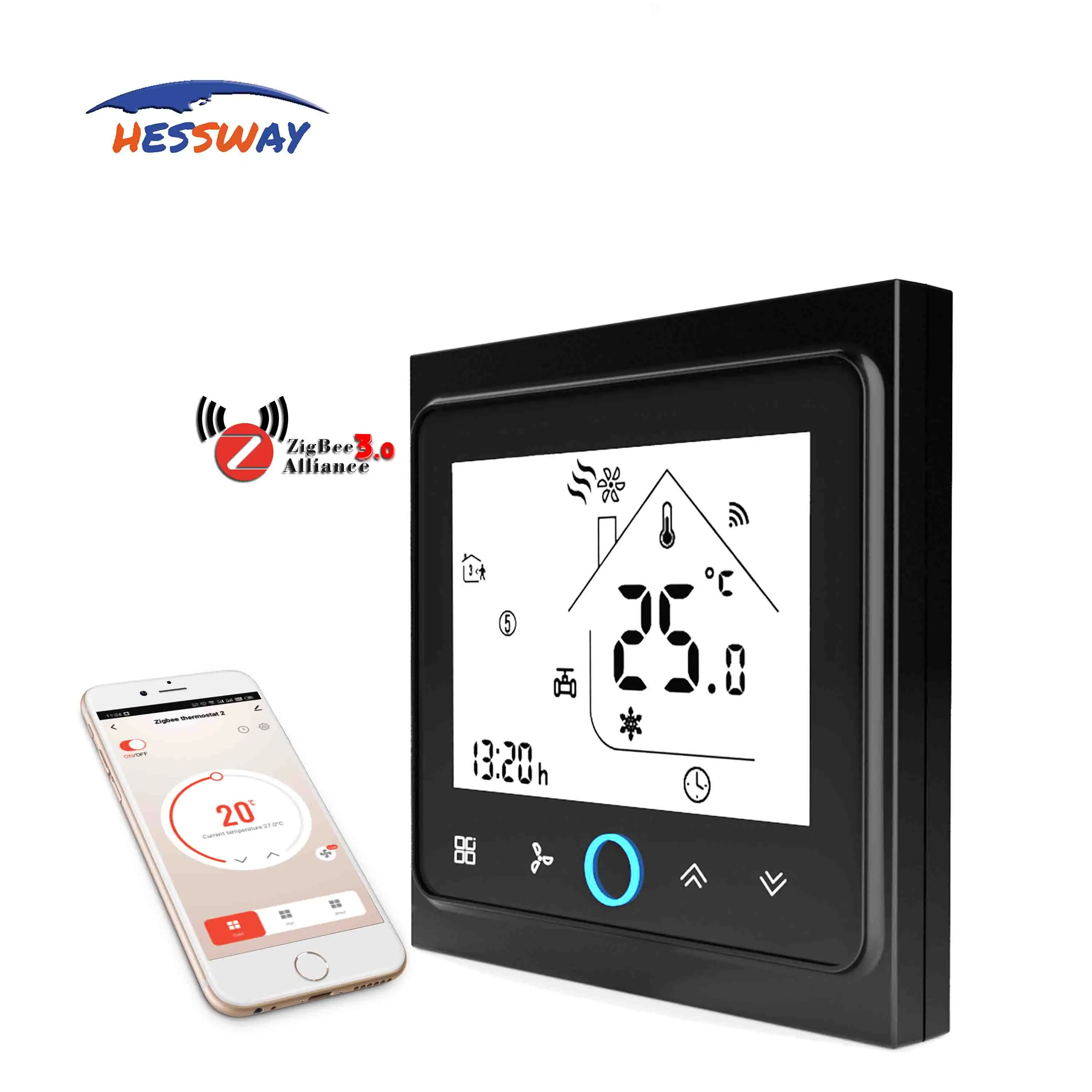 2p & 4p фанкойл блок wifi беспроводной комнатный термостат zigbee для моста TUYA smart