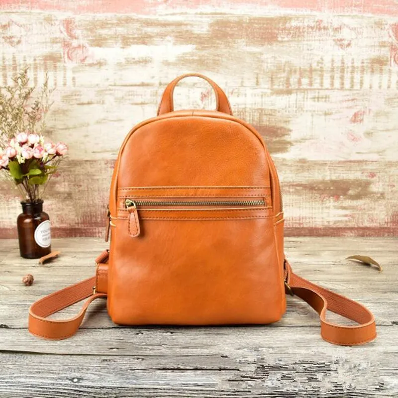 Рюкзак из 100% натуральной кожи для мужчин и женщин высококачественные дорожные