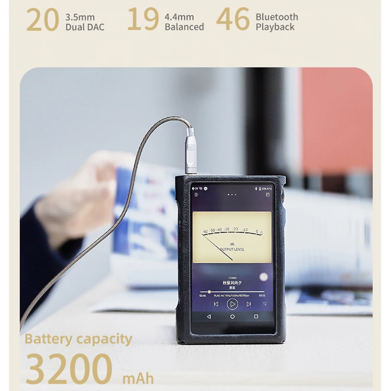Shanling M3X MQA Support Hi-Res Portable Player Dual ES9219C DAC/AMP DSD256 384kHz/32bit Two-way Bluetooth 3.5mm&amp4.4mm output |