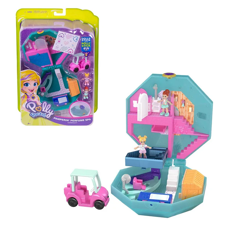 Оригинальная Polly Pocket World мини кукла с сокровищами дом девочка принцесса аксессуары музыкальные куклы коробка музыкальная шкатулка детские игрушки Juguetes - Цвет: GDK81