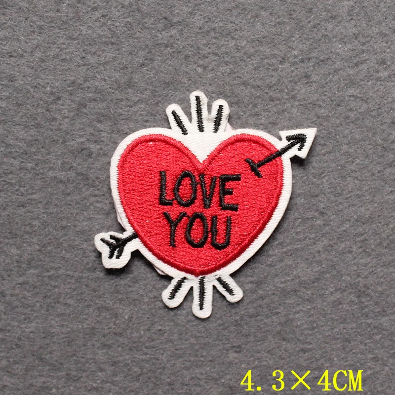 Нашивка с помощью утюга нашивка в форме сердца вышивка нашивки для одежды ЛГБТ