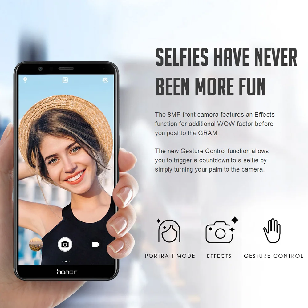 Мобильный телефон Honor 7X Face ID, 5,93 дюймов, 2160*1080 P, 4 гб, 64 гб, четыре ядра, две тыловые камеры, 3340 мач, смартфон с отпечатком пальца