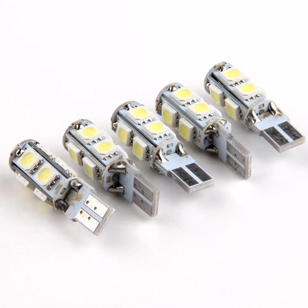 POSSBAY 5 шт. 12 В T10 9SMD 5050 194 168 192 W5W Белый Автомобильный светодиодный светильник для