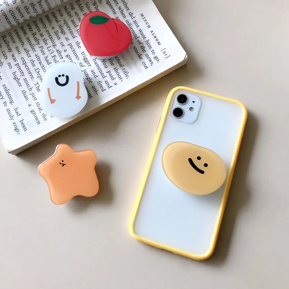 

Dropping glue fold finger grip ring mobile phone holder for iphones samsung xiaomi redmi cute Cartoon holder stand bracket