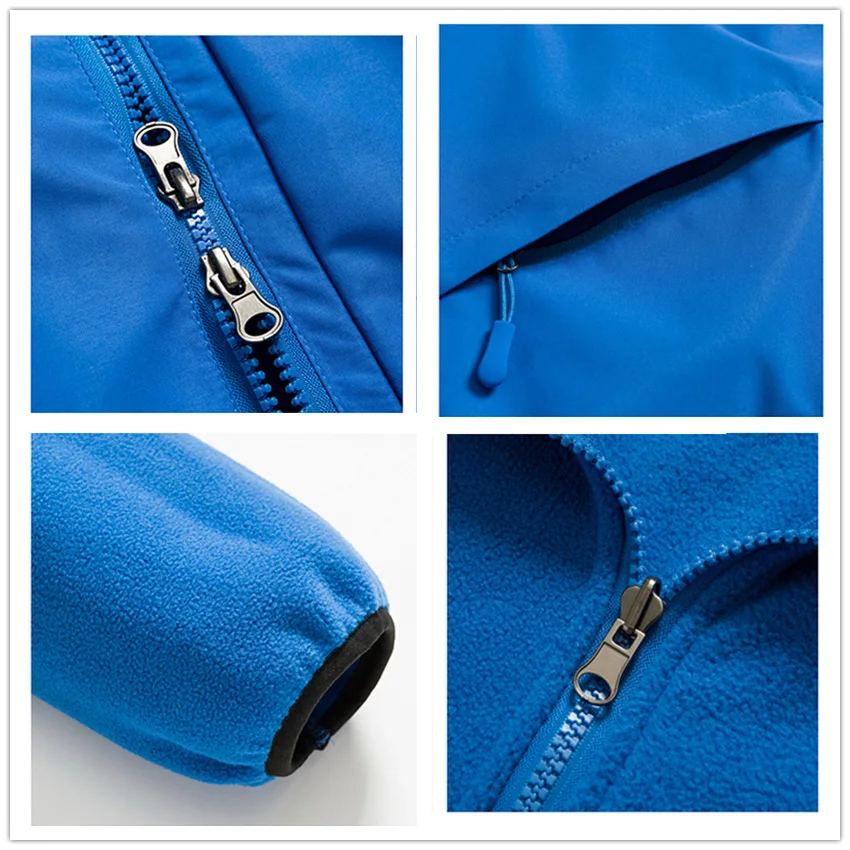 Mountainskin зимние мужские и женские куртки из 2 предметов флисовые для пеших прогулок