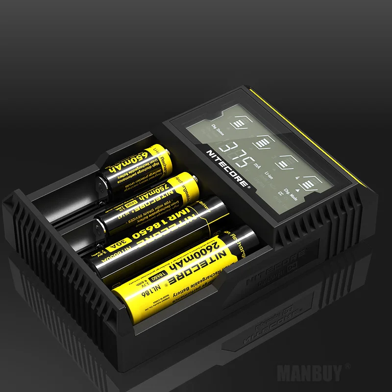 Новинка 2021 зарядное устройство NITECORE D4 с ЖК дисплеем интеллектуальная схема
