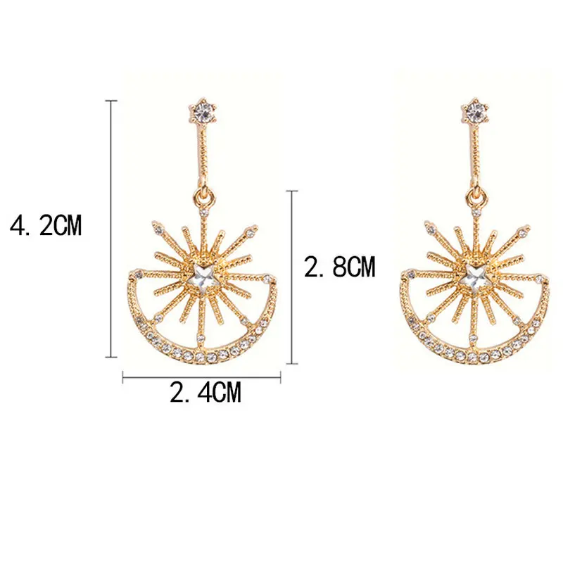 

Fashion Alloy Star Earrings Light Luxury High End Female New Ins Jewelry