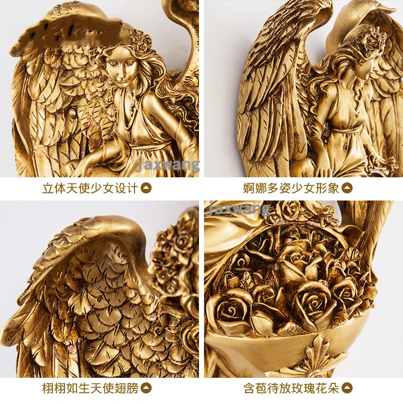 

MODERN LED GOLDEN ANGEL WALL LAMP GLASS WALL SCONCES FIXTURE RESIN BUTTERFLY FAIRY WALL LIGHT FOR BEDROOM CORRIDOR MIRROR LIGHT