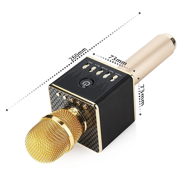 DOITOP Microphone Portable Wireless Bluetooth Karaoke Live Handheld KTV Machine Microfone Speaker LED Light Mic cl | Электроника