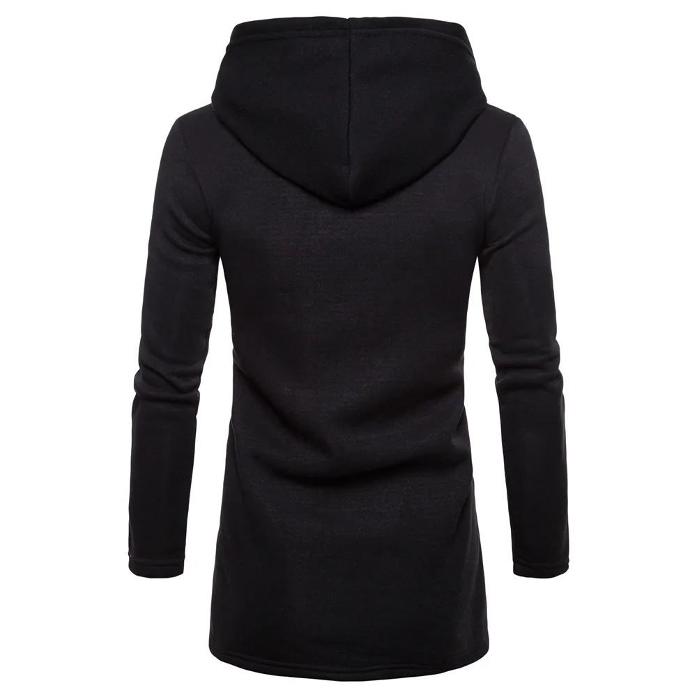 Новый европейский и американский стиль мужской монотонный кардиган с капюшоном