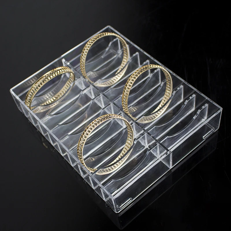 

Transparent Acrylic Makeup Organizer Storage Box Powder Cake Display Stand Case Jewelry Box Cosmetic Storage Holder