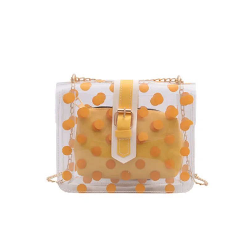 Прозрачная сумка Новинка 2019 г. Европейская и американская дикая свежая Сумочка