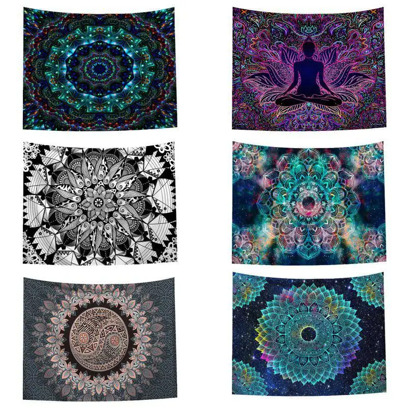

Mandala Tapestry Wall Tapestry Wall Carpet Psychedelic Tapiz Witchcraft Wall Cloth Tapestries Home Decoration