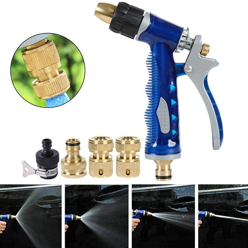 

High Pressure Water Spray, Garden Hose Spray with Full Brass Nozzle High Pressure Spray Nozzle for Plants Watering