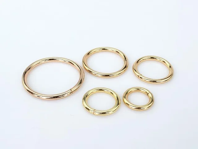 Gold Meetee 6 мм X 200 шт. 13-50ммx20шт металлическая d-образная кольцевая пряжка с кольцевым соединением крюк Сделай Сам сумка ремень собачий ошейник запчасти аксессуар - Цвет: Gold