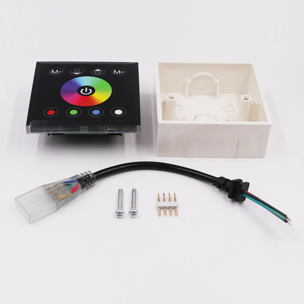 220В контроллер сенсорной панели RGB настенный RF Диммер для AC220-240V светодиодный