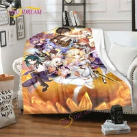 adventure game genshin impact 3d printing blanket bed flannel blanket bedding soft and comfortable throw blanket