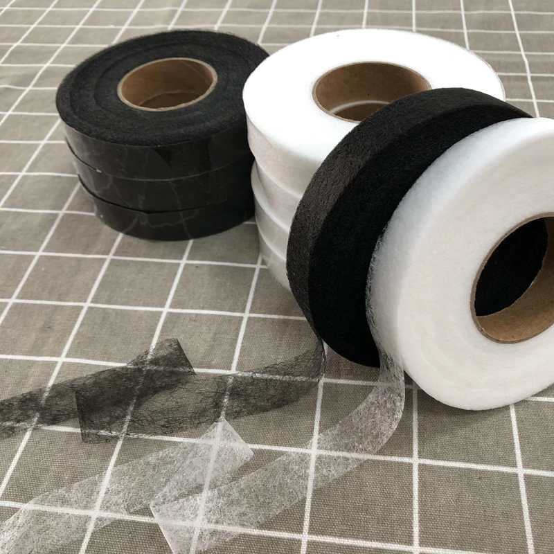 Двухсторонняя клейкая ткань 70 ярдов/рулон Нетканая плавкая прокладка легкое