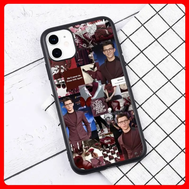 

Tom Holland Phone Case For BLACK-Iphone 5s Se 6 6s 7 8 11 12 X Xs Pro Plus Mini Max Fundas Cover Fundas Cover