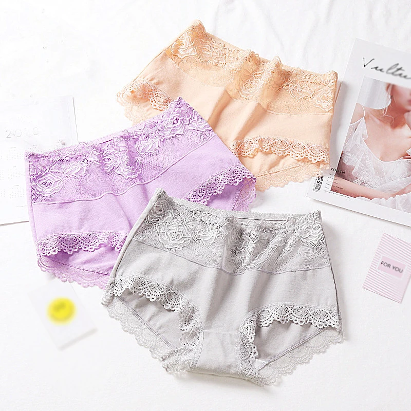Кружевные цветочные красивые женские трусики с оборками сексуальные