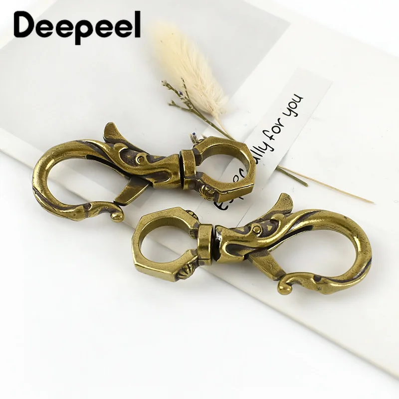 Пряжки для ключей из чистой латуни поворотные 2/5 шт. | Багаж и сумки