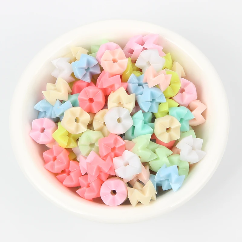 

200Pcs Acrylic Mix Colors Round Gear Loose Spacer Beads for Jewelry Making For Needlework Beads Bracelet & Necklaces 9x6 MM