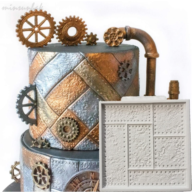 Металлическая пластина minsunbak силиконовая форма сделай сам для торта помадки