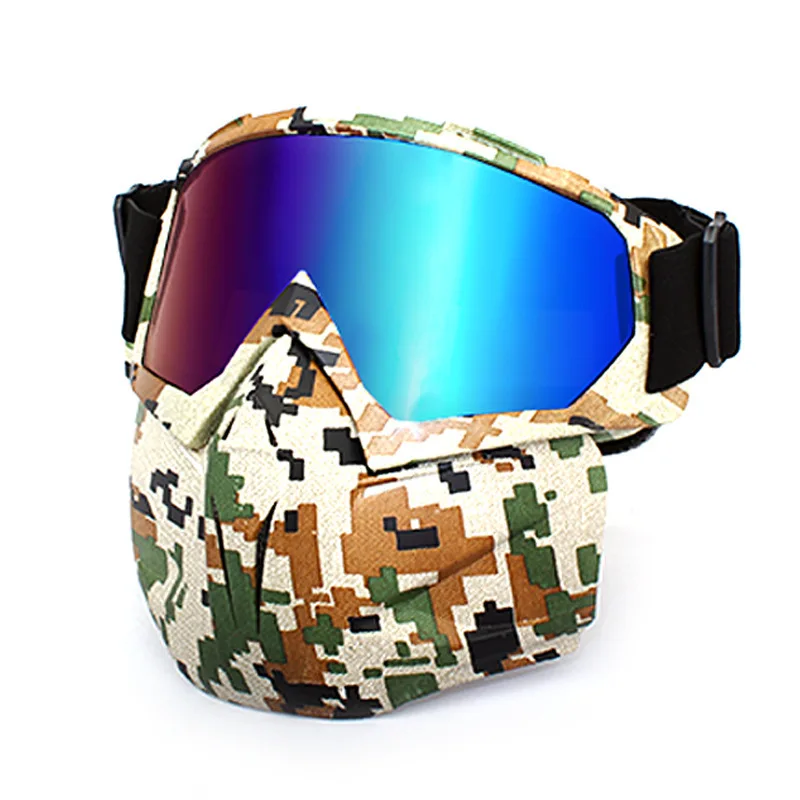 

Detachable Goggles Mask Perfect for Open Face Wind Dust Proof Motorcycle Half Helmet or Vintage Helmets New Fashion visor