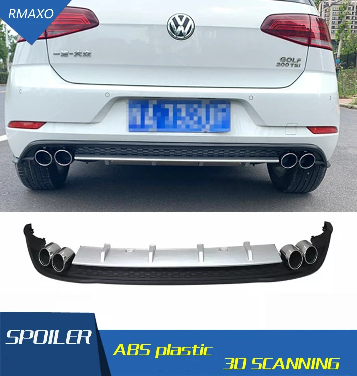Задний спойлер для Golf 7 2014 2018 Volkswagen 5 ABS задний бампер диффузор|Обвесы| |