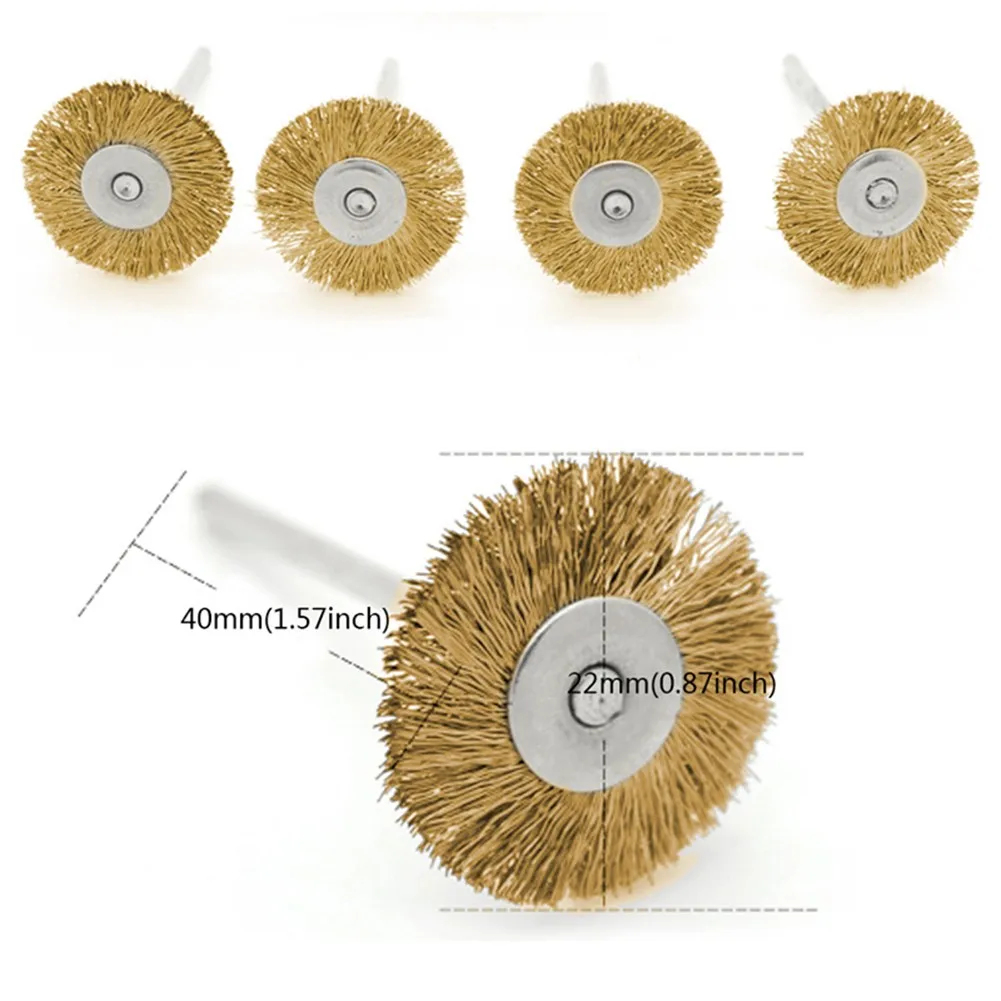 

20pcs Wire Brushes 22mm Diameter 3.17mm Mandrel Diameter For Drill Grinder