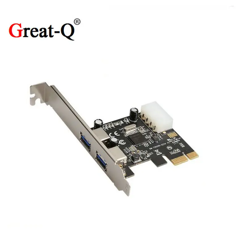PCI E express двухпортовый USB 3 0 концентратор Express адаптер расширения с 4 контактным