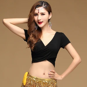 wholesale T-shirt modal Deed V neck  dance top girls dance clothes top&tees women fashion tops M,L,XL