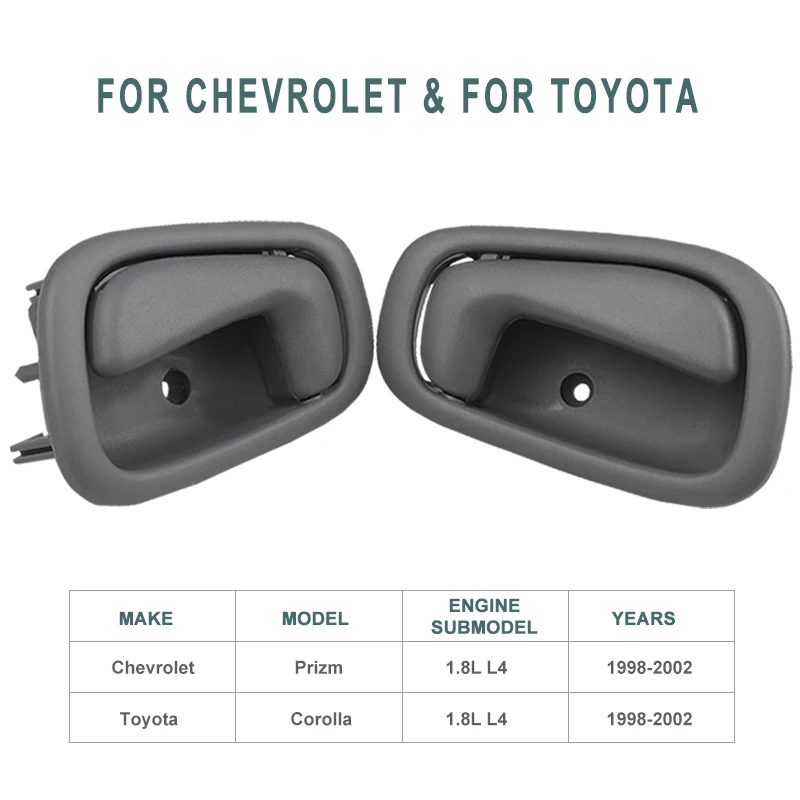 1 шт. для Toyota Corolla Chevrolet Prizm 1998 2002 левая и правая темно серая дверная ручка интерьера