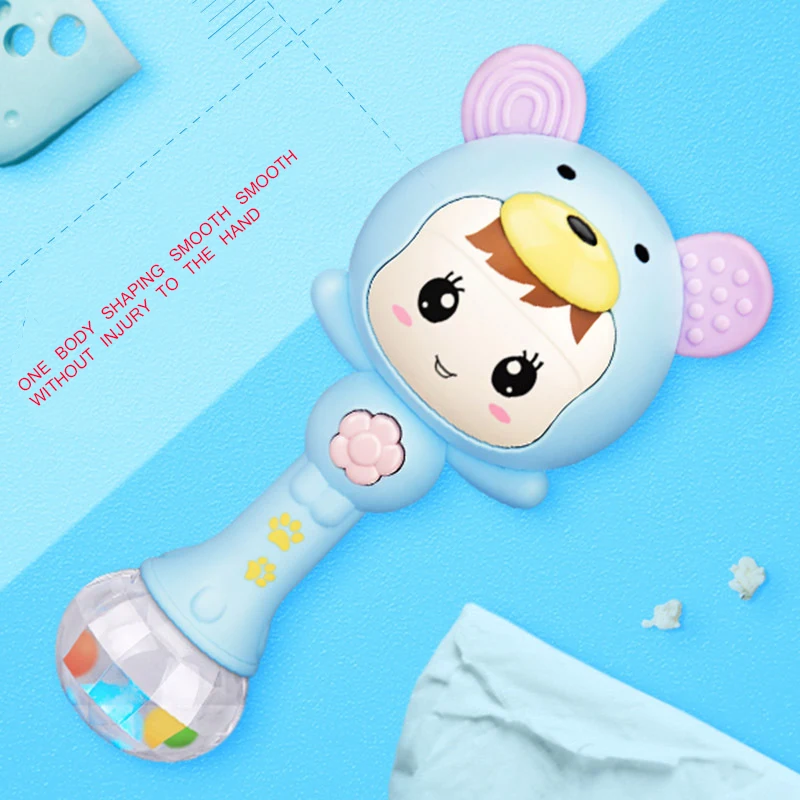 

Baby Teether Stick Toys Gutta Pertscha Musical Sound Blue/Pink Pacifiers Biting Nipple For Newborns Toddlers Infants Oral Care