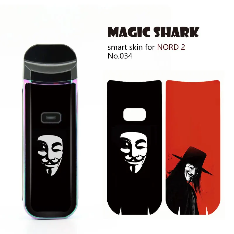 Чехол-наклейка Magic Shark Flashman с черепом Vendetta Devil Cat без выцветания для Smok Nord2 Nord 2 022-042 |