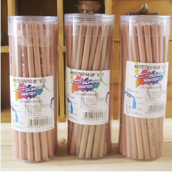 

Карандаш MARCO barreled pencil 4215-50 HB, деревянный карандаш для студентов, набор из 49-50 шт.
