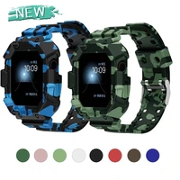 camouflage casesilicone sport band for apple watch 38404244mm strap bracelet for iwatch series se 6 5 4 3 watchband bands