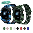 Камуфляжный чехол + силиконовый спортивный ремешок для Apple Watch 38, 40, 42, 44 мм, ремешок для IWatch Series SE 6, 5, 4, 3, ремешок для часов