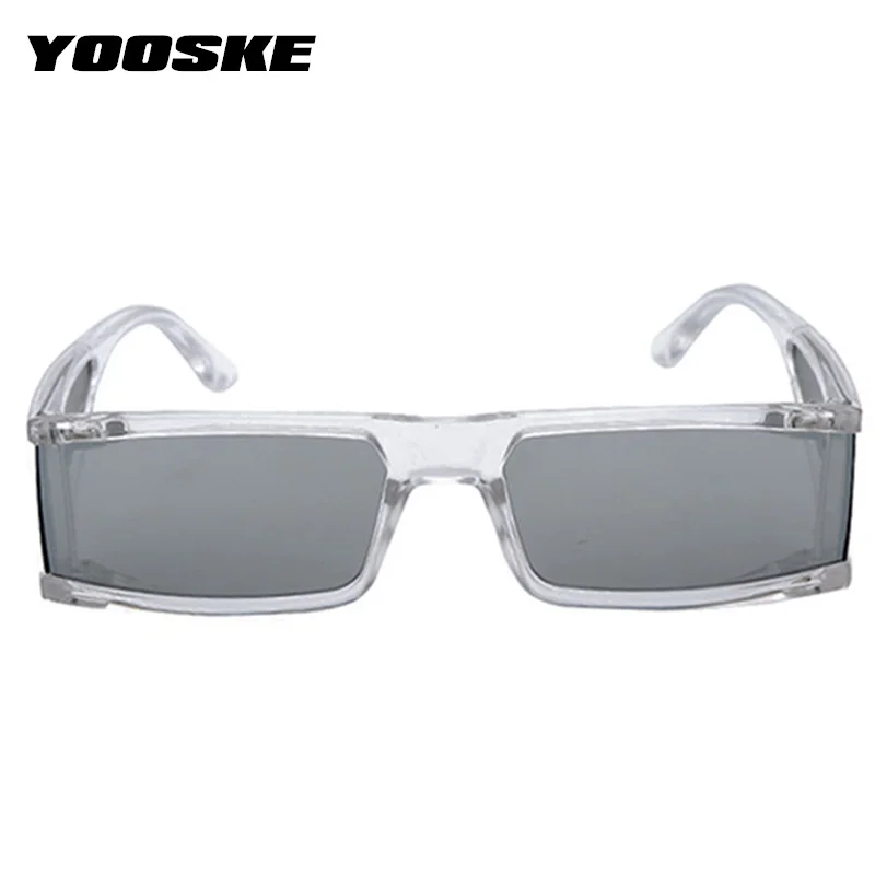 YOOSKE, фирменный дизайн, Suqare, солнцезащитные очки для женщин, модные, индивидуальные, 90 s, солнцезащитные очки, Ретро стиль, Узкая оправа, мужские очки, UV400, зеркальные