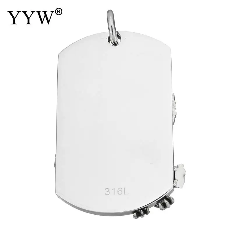 

New Punk Fashion Blacken Silver-Color Stainless Eagle Accessories For Diy Or Handmade Necklace Or Bracelet Hole Approx 6mm