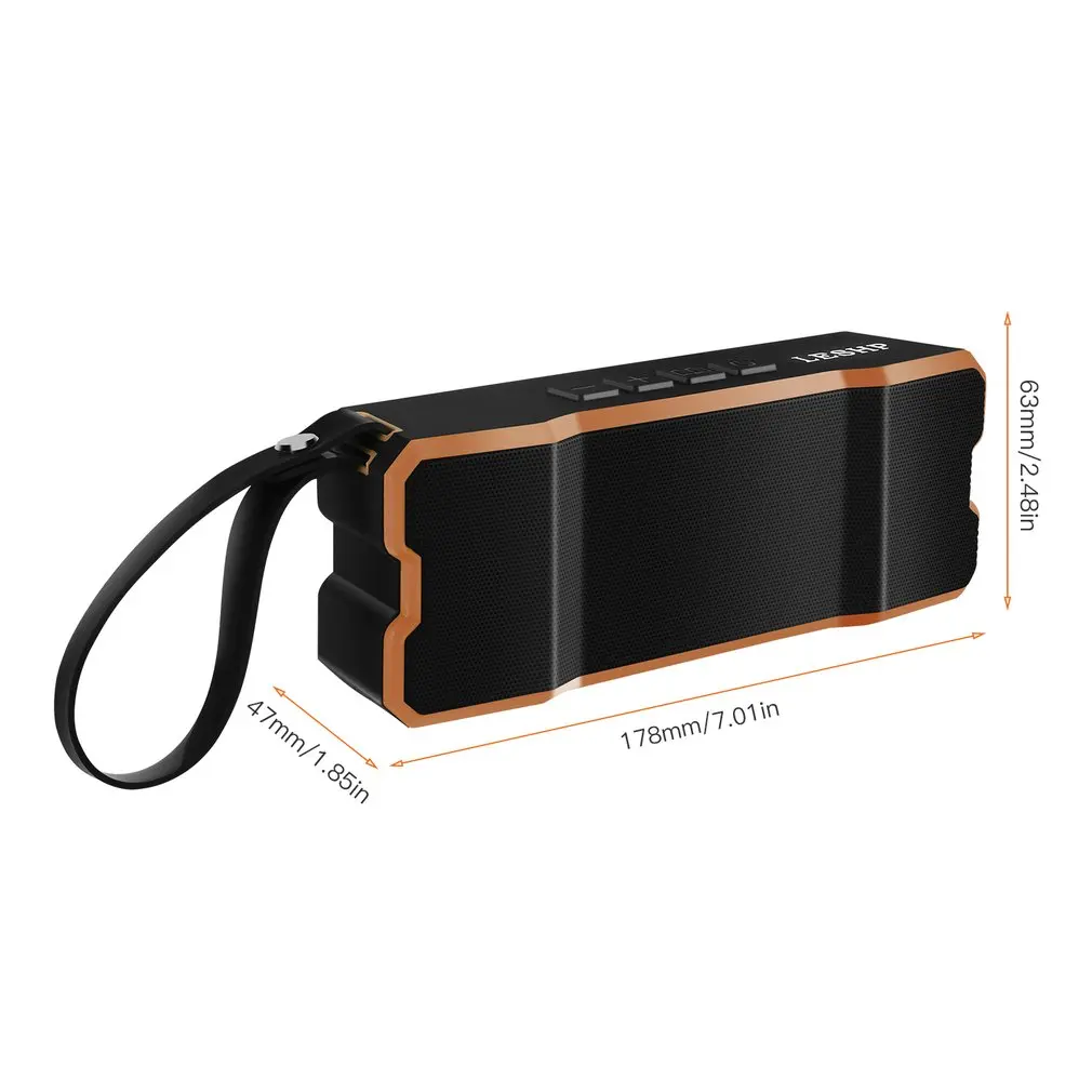 

LESHP Portable Bluetooth 4.0 Speaker Outdoor High Quality Stereo Sound IP7 Waterproof 13 Hours Playtime Speaker