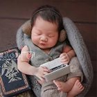 Dvotinst реквизит для фотосъемки новорожденных детские вязаные крючком мини-наушники тапочки шлепанцы реквизит для фотостудии Аксессуары