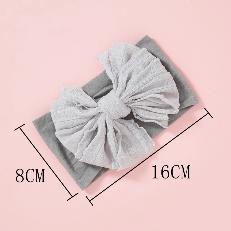 Baby Headbanad Bow Girl Headbands Toddler Nylon Turban Children Elastic Headwrap Infant Hair Band Newborn Sector Bandage Soft | Детская