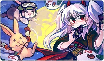 

Yu-Gi-Oh Ghost Ogre & Snow Rabbit Game Card Mat Free High-end Storage Bag Mouse Pad