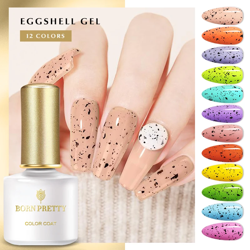 

BORN PRETTY 2 Pcs/Set 6ml Spring And Summer Aeries Eggshell Gel Set Colorful Soak Off UV Gel Design for Nail Polish Varnish