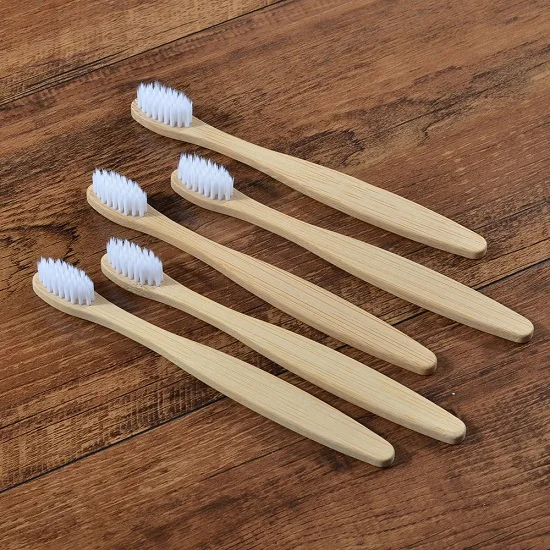 10PC Kids White Детская бамбуковая зубная щетка, 10 шт., детская мягкая эко биоразлагаемая зубная щетка без пластика, es, уход за полостью рта, Бамбуковая зубная щетка с эко ручкой - Цвет: 10PC Kids White