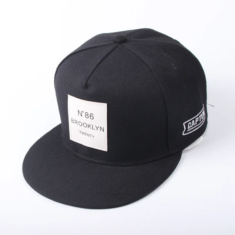 

New Men Womens BROOKLYN Letters Solid Color Patch Baseball Cap Hip Hop Caps Leather Sun Hat Snapback Hats Bone free shopping